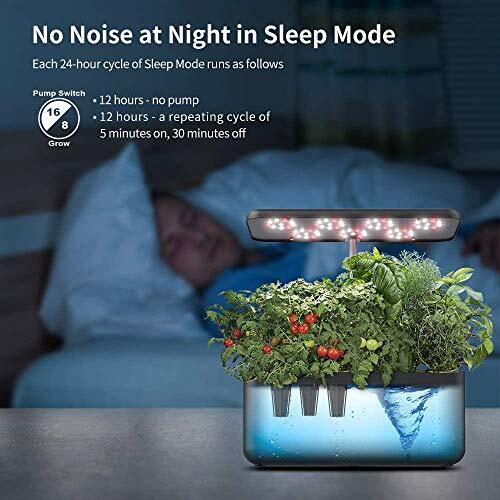 iDOO Smart Garden with 24W LED Grow Light, Hydroponics Growing System, Auto Goede deals