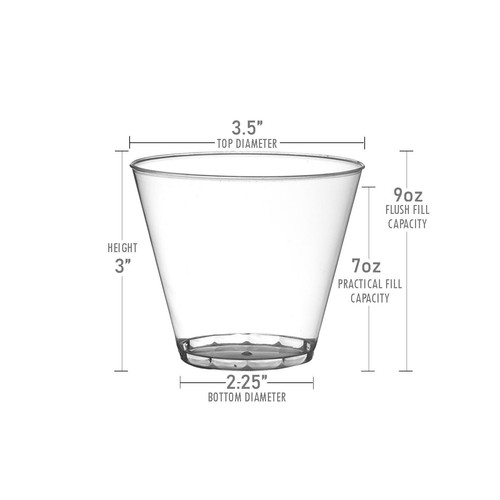 Crystal Clear Disposable Plastic Party Cups Heavy Duty Tumblers Drinkware 500pcs - Picture 3 of 12
