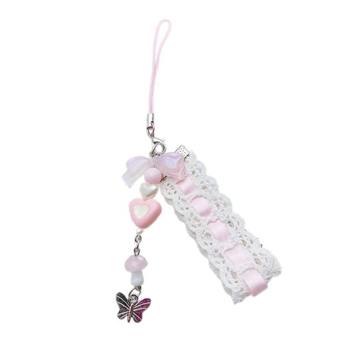 Elegant Beaded Keychain Acrylic Alloy Phone Charm Colorful Keyring Unique Charm - Zdjęcie 13 z 20