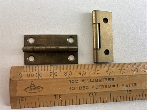 Paquete de bisagras de latón vintage - sin usar nuevo stock antiguo - Imagen 11 de 11
