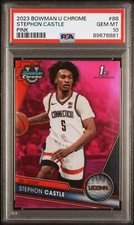 Graded 2023 Topps Bowman U Chrome Stephon Castle #88 Pink Basketball Card PSA 10