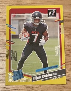 2023 Panini Donruss - Rated Rookie #305 Bijan Robinson (RC) Yellow Press Proof