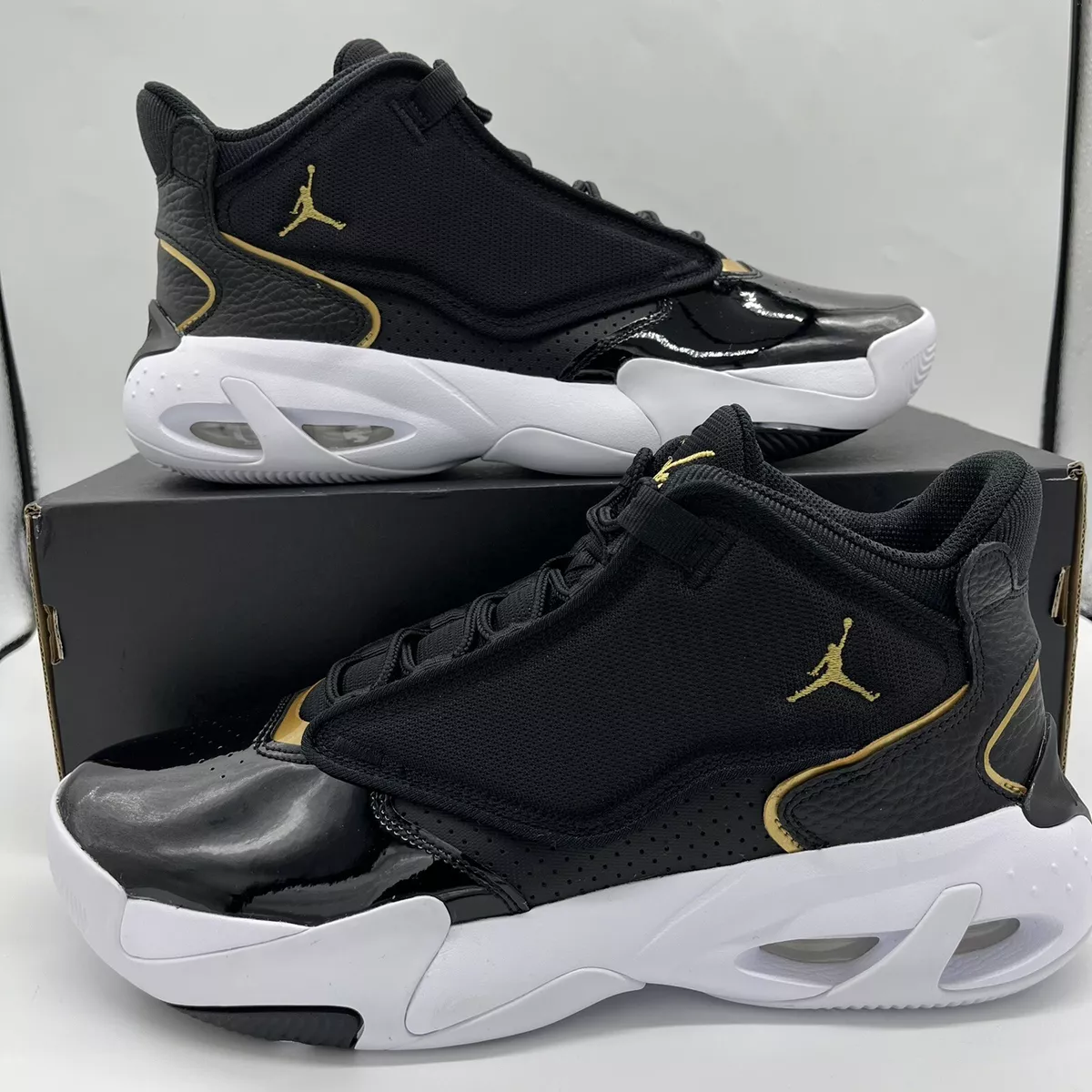 Falsificación Mirilla itálico Nike Air Jordan Max Aura 4 Shoes Black Metallic Gold DN3687-007 Men&#039;s  Sizes NEW | eBay