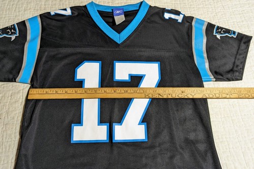 Carolina Panthers Jersey Youth M Medium Black Jake Delhomme Reebok NFL Y2K  - Picture 5 of 11