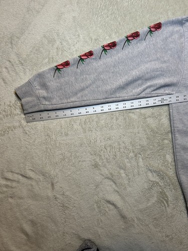 Obey Rose Sleeve & Back Screen Print Hoodie W/ Old English Logo Size L - Picture 4 of 7