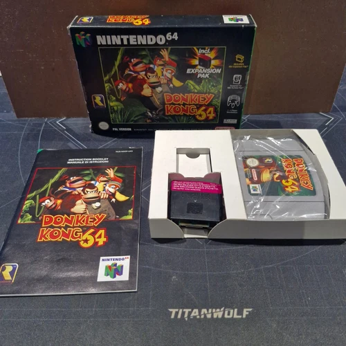 Donkey Kong 64 (N64) Boxed Working Complete With Expansion. Sealed On One Side