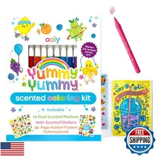 Ooly Yummy Yummy Coloring Kit Includes 10 Scented Markers, Over 100 Scented S
