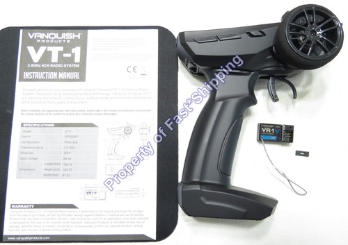 Neu Vanquish Products H10 Optic Vt-1 2,4 GHz Funkgerät mit Vr-1 Empfänger Stand Traxxas