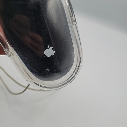 Vintage Apple Pro Mouse USB Clear Black for iMac Power Mac M5769 Tested Works - Picture 5 of 6