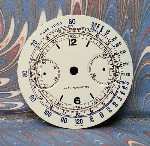 Valjoux 22 Chronograph Uhr Zifferblatt Neu.