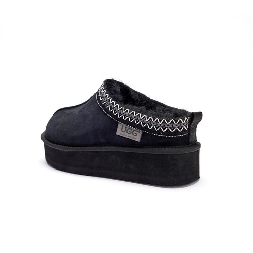 UGG Slippers Australian Double Face Sheepskin Womens Men Tassie Platform Boots - Picture 11 of 15