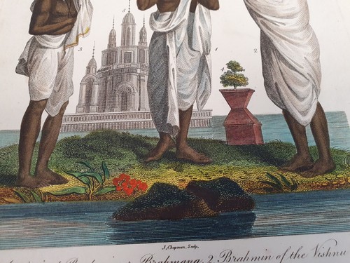 Brahmán India Vishnu Hindú 1809 Estampado Antiguo Enciclopedia Londinensis Wilkes - Imagen 7 de 9