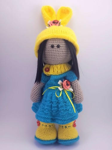 Gechäkelte Amigurumi puppe Maria Ostern Angebot - Bild 3 von 3