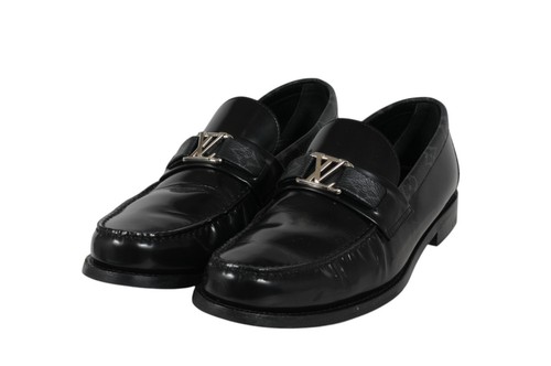 Mocasines Louis Vuitton para hombre talla US 7,5 UK 6,5 cuero negro monograma sin cordones - Imagen 3 de 13