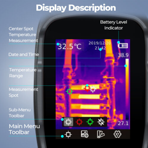 TOPDON TC004 Infrared Thermal Imager Temperature Imaging Camera Heating Detector - Picture 12 of 24