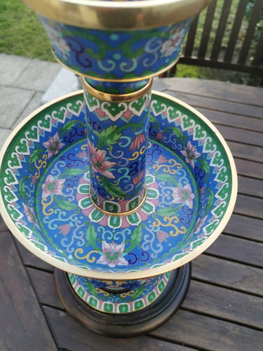 China Japan Asien Asiatika Asiatisch Chninesisch Vase Cloisonne Cloisonnevase - Foto 12 di 16