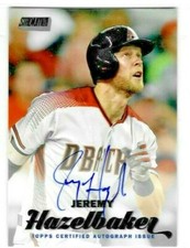 Jeremy Hazelbaker 2017 Topps Stadium Club Rookie BLACK AUTO RC /25 Diamondbacks