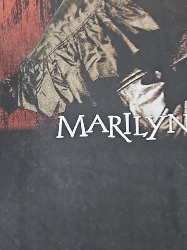 Vintage Y2K Marillyn Manson Rock Band Tshirt Sz L Black Red Rock Of Tshirts Tag - Picture 3 of 24