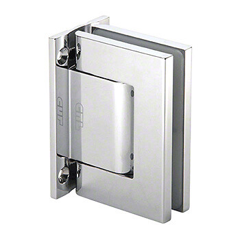 Brite Chrome Oil Dynamic Full Back Plate Wall-to-Glass Hinge - Hold Open - Picture 1 of 2
