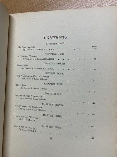 c1944 "SQUARE RIGGER DAYS" PREV OWNED BY WW2 HMS WALLFLOWER SAILOR BOOK (P6) - Picture 7 of 16