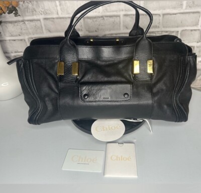 ハンドバッグ CHLOE TOP HANDLE BAGS Chloé Top Handle Bag Satchel Black Leather GoldTone Hardware