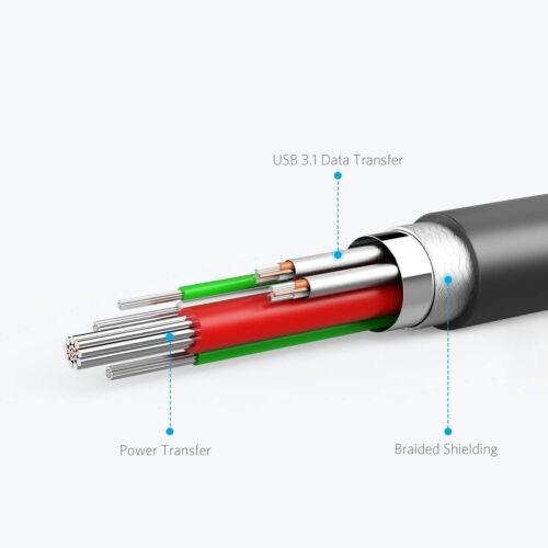Anker Powerline II USB-C auf USB A 3.1 Kabel Galaxy MacBook Sony LG 90cm Schwarz - Bild 8 von 9
