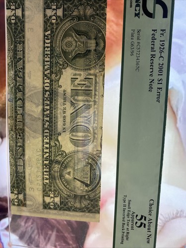 2001 Inverted Back Type Two Error note upside down PCGS 55 Super Top Rare! - Picture 6 of 6