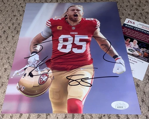 GEORGE KITTLE SIGNED 8X10 PHOTO JSA 49ERS FOOTBALL AUTOGRAPH NINER SAN FRANCISCO