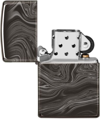 ライターZIPPO 49812 MARBLE PATTERN DESIGN Zippo Marble Pattern 360 Design High Polish Black 49812 | eBay