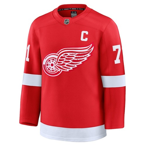 Camiseta deportiva para hombre Detroit Red Wings Dylan Larkin #71 Fanatics roja local premium NHL - Imagen 2 de 6