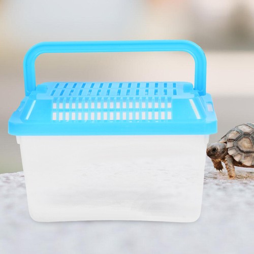 Turtle Aquarium Fish Breeding Box Pet Transport Tank with Handle Baby Travel - Picture 9 of 12