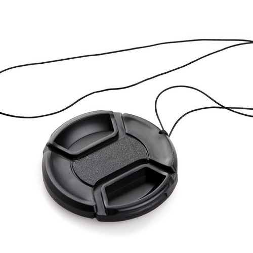 2X 49mm Lens Cap Center Pinch Snap On Front Cover String for Canon Nikon Sony - Picture 5 of 6