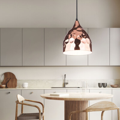 Retro LED Decken Hänge Beleuchtung Wohn Zimmer Pendel Hammer Schlag Optik Lampe