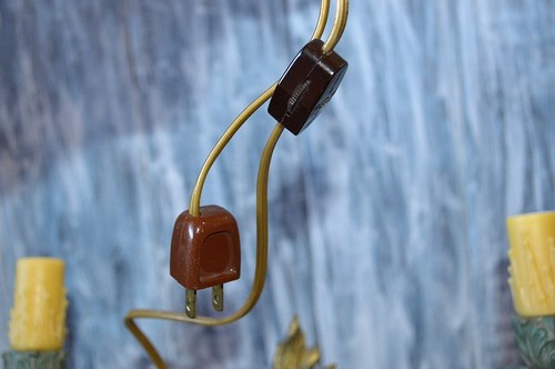 Antique French Empire Flame Gilded Wood Wall Sconce Light Fixture Turquoise - Picture 10 of 12