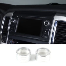 Car Center Control Audio Volume Knob Ring For Nissan Titan 2016-23 Silver Alloy