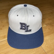 Vintage Bud Light BL Anheuser Busch Blue Gray USA Made Snapback Hat Beer EUC VG