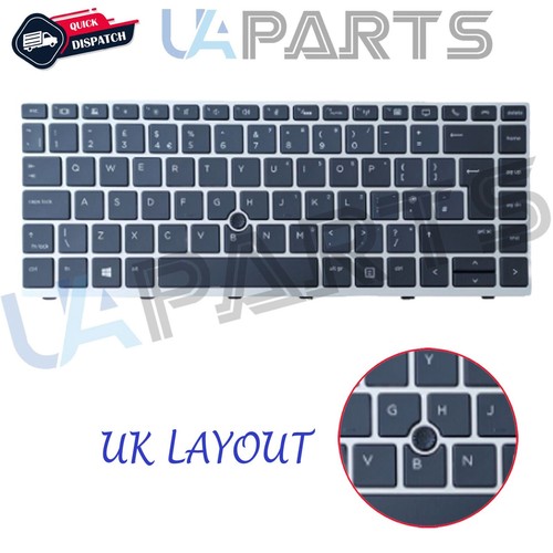 For HP EliteBook 745 G5 745 G6 840 G5 840 G6 UK Laptop With Backlit & TrackPoint - Picture 2 of 3