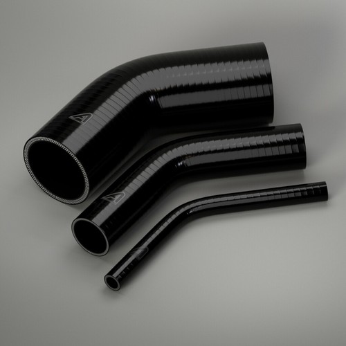 Black 45 90 135 180 Straight Silicone Hose Heater Coolant Boost Pipe Joiner - Picture 7 of 32