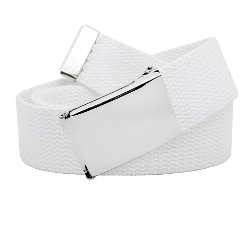 Build A Belt Kid's Silver Flip Top 1.25" Wide Buckle with Canvas Web Belt - Picture 9 of 24