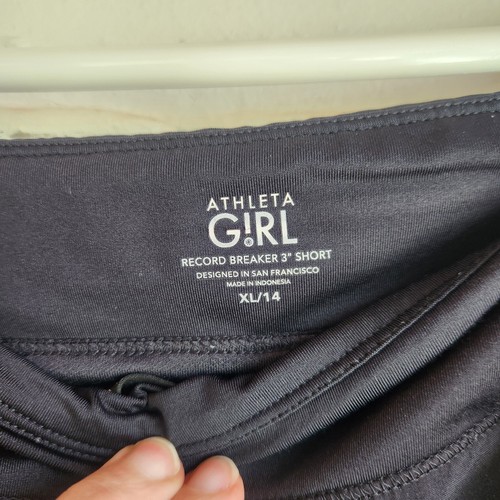 Athleta Girls Shorts Set Of 2 Black And Teal Size XL 14 - Picture 4 of 10