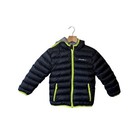 Eddie Bauer Children's Black & Grey Hooded Reversible Puffer Coat Size XS 5/6