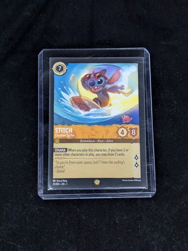 Juego de cartas coleccionables Stitch Carefree Surfer 21/204 Legendary Disney Lorcana The First Chapter - Imagen 2 de 4