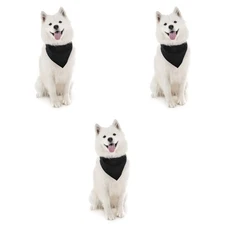 3 Pack Solid Cotton Triangle Dog Bandanas Simple and Stylish for Pets