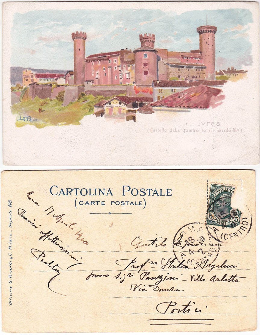 IVREA - TORINO - ILLUSTRATORE LM - VIAGG. 1902 -18771-