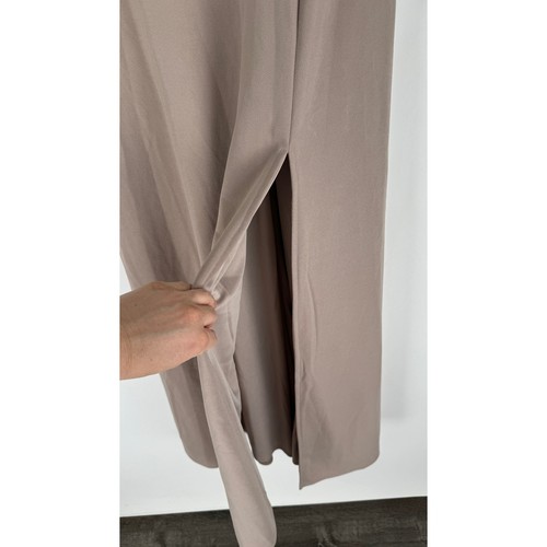 Birdy Grey Shamin Maxi Dress Crepe Womens Small Taupe Bridesmaid New - Picture 5 of 10