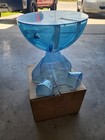Modern Acrylic Small Side Table. 16" Tall And 141/2" Wide With Storage NIB