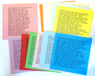 Jenny Holzer “Inflammatory Essays” Set of 12 Litho Art Prints Multi Color