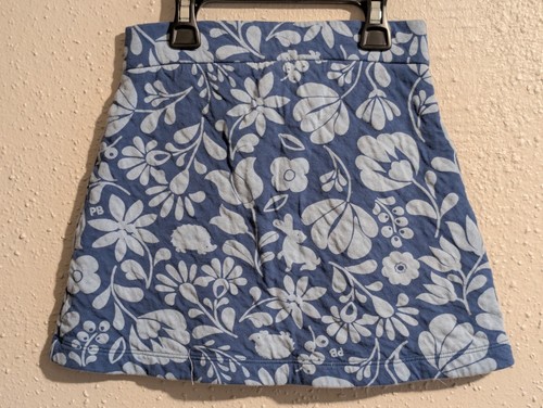 Petit Bateau Kids Girls Jacket Skirt Set Blue Floral Animal Patterned - Picture 8 of 18