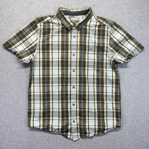 Rusty Button Up Shirt Mens Large L Plaid Pocket Surf Skate VTG 90s Y2K - Picture 2 of 11