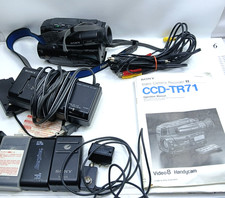 SONY CCD-TR71 Camcorder BUNDLE W/Charger  Case 4 Batte Parts Repair ONLY READ